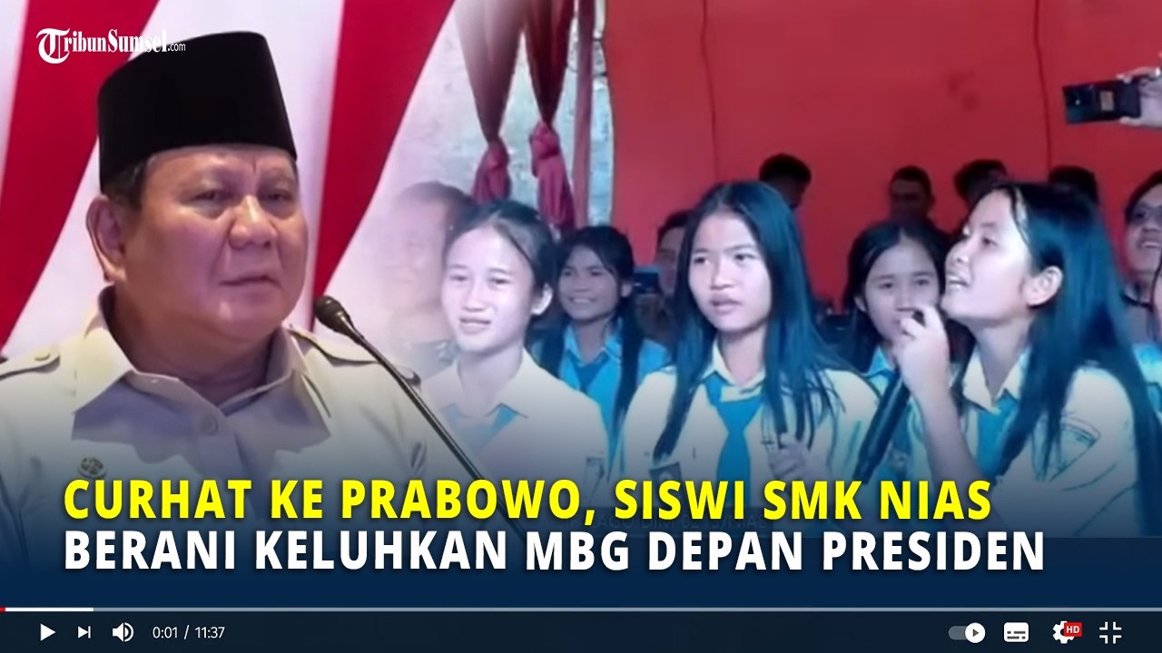 Curhat ke Prabowo, Momen Siswi SMK Nias Berani Keluhkan MBG Depan Presiden