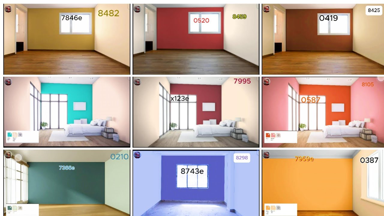 TOTAL 12 Asian paints colours comunication l New colour code l बेडरूम पेंट रंग