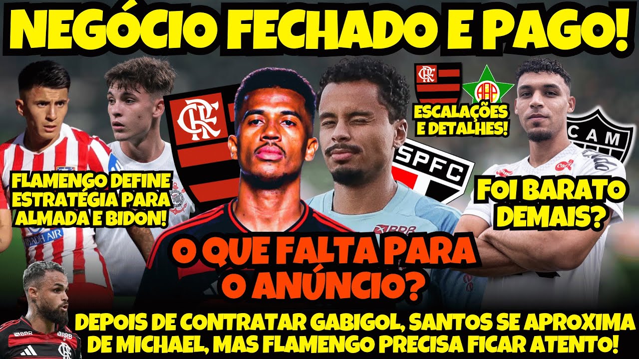 NEGÓCIO QUE ESTAVA TRAVADO FOI FECHADO E O PIX FOI FEITO! FLAMENGO ACERTA COM MARCOS ANTÔNIO!