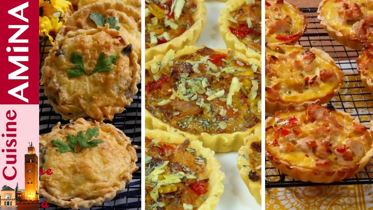 3 أنواع من الكيش بحشوة مختلفة وسهلة بعجين مضمون حضريهم  في الفطور لمائدة رمضان