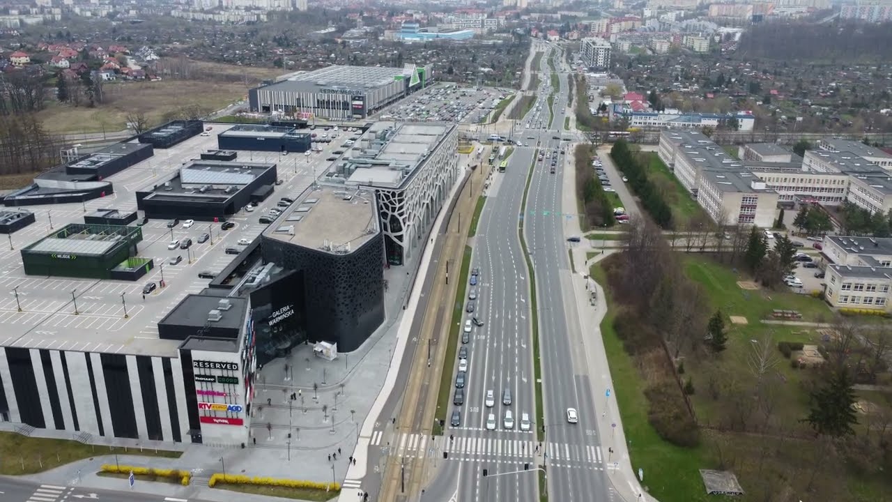 ul. Sikorskiego w Olsztynie - McDonald’s, MAX Premium Burgers, Galeria Warmińska - kwiecień 2023 4K