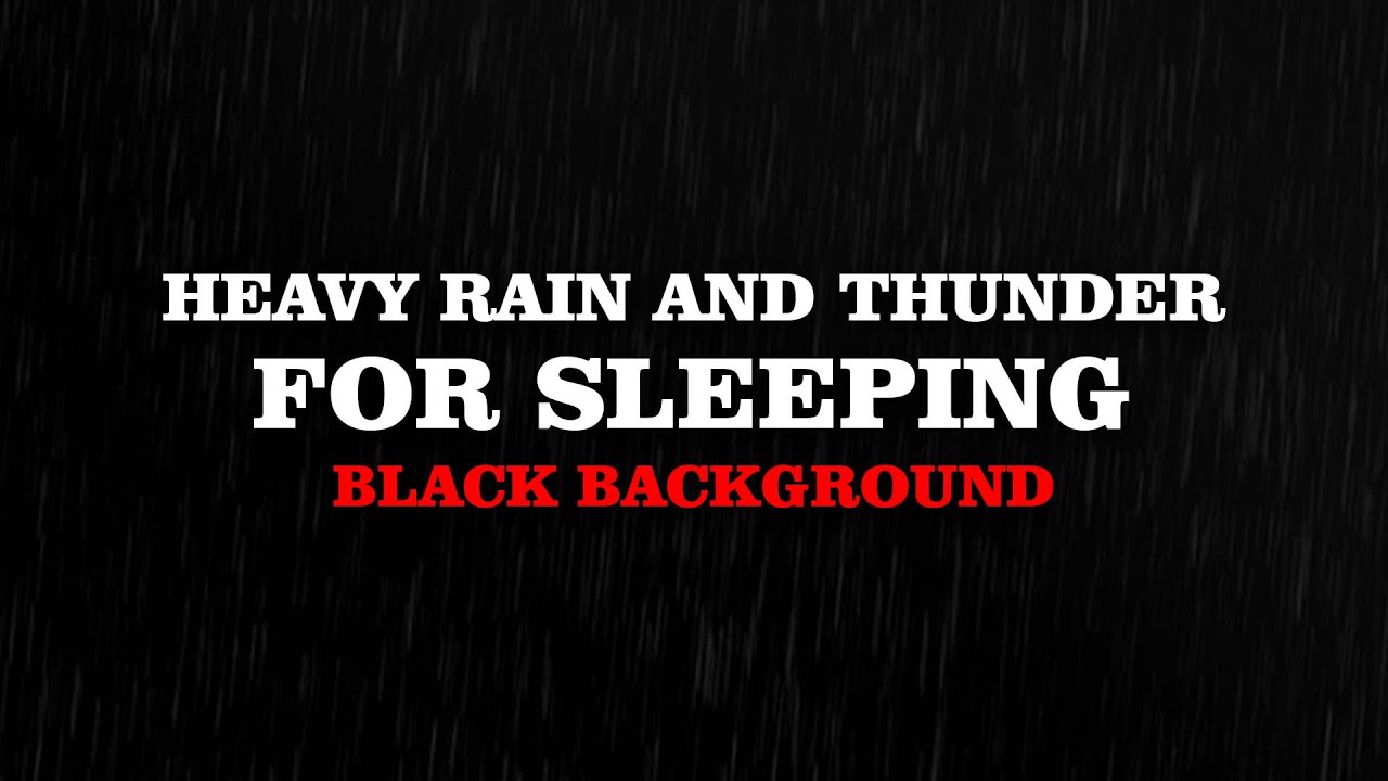 Heavy Thunderstorm Rain on Black Screen | Deep Sleep 17.1b 