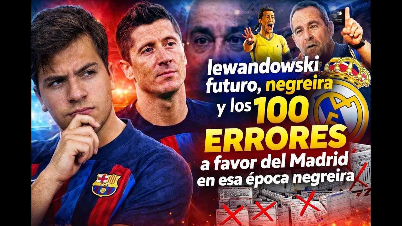 NOTICIAS FCBARCELONA: FUTURO DE LEWANDOWSKI Y 100 ERRORES ARBITRALES EN CASO NEGREIRA