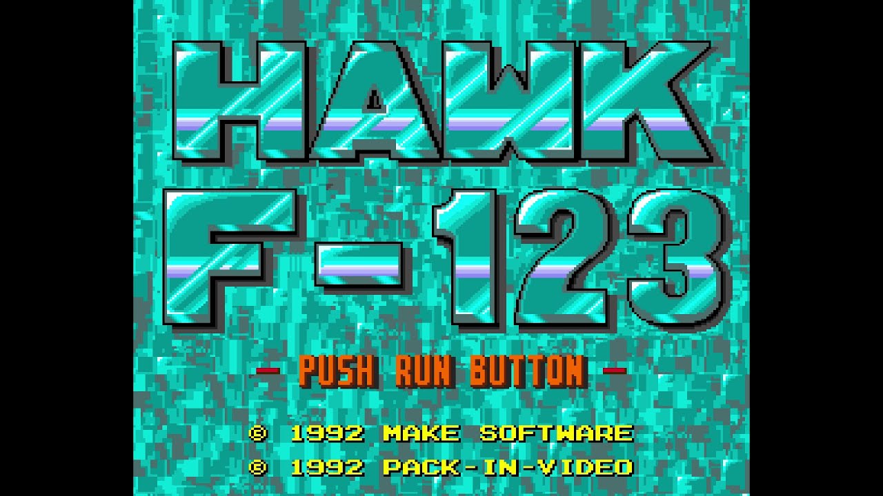 Hawk F-123. [PC Engine Super CD-Rom - Pack In Video]. (1992). ALL. 60Fps.