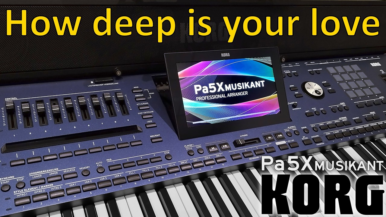 KORG Pa5X Musikant - How deep is your love (Bee Gees) cover factory style Akustik Git.2, Soprano Sax