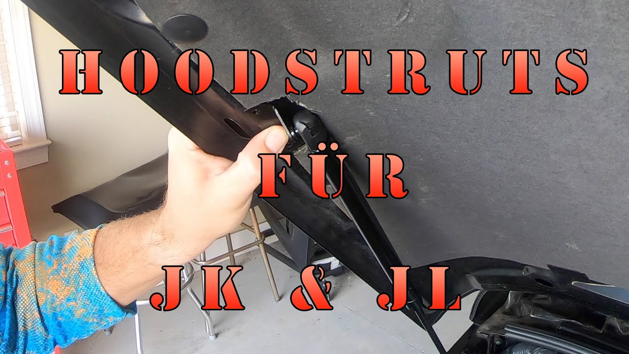 Jeep Wrangler JK / JL Hoodstruts Einbau / Installation (Deutsch / German) Motorhaubenlift Jeep