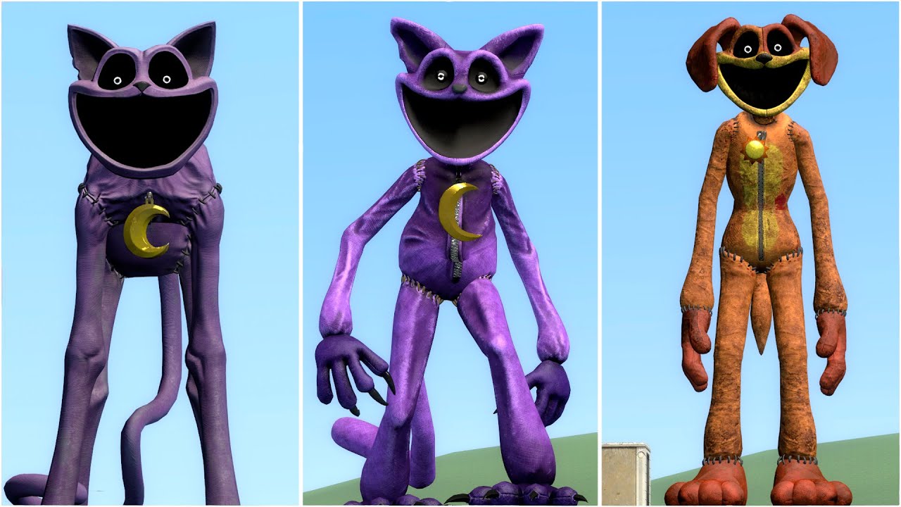 THE PLAYER IS HIDING FROM CATNAP CATNAP WITH LEGS AND DOGDAY HUNTED FOR ME in Garry's Mod!