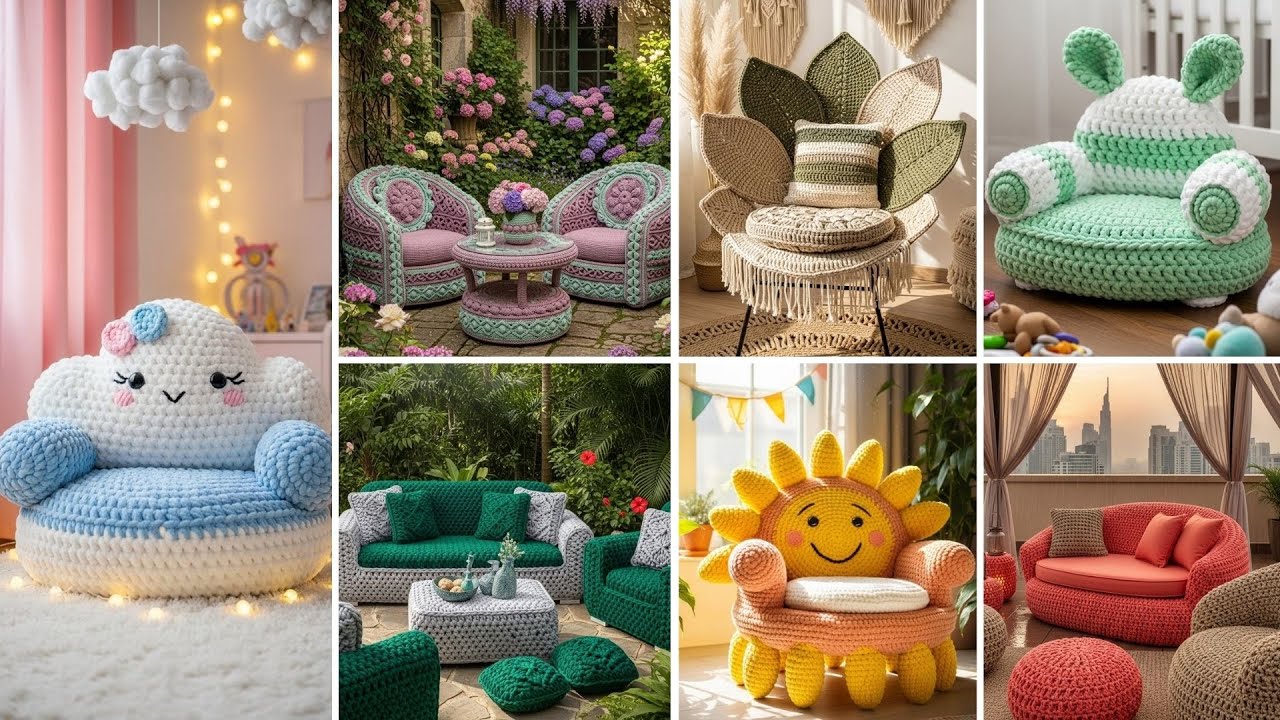 Handmade Crochet Furniture Idea | Luxury Outdoor & Living Room Decor
