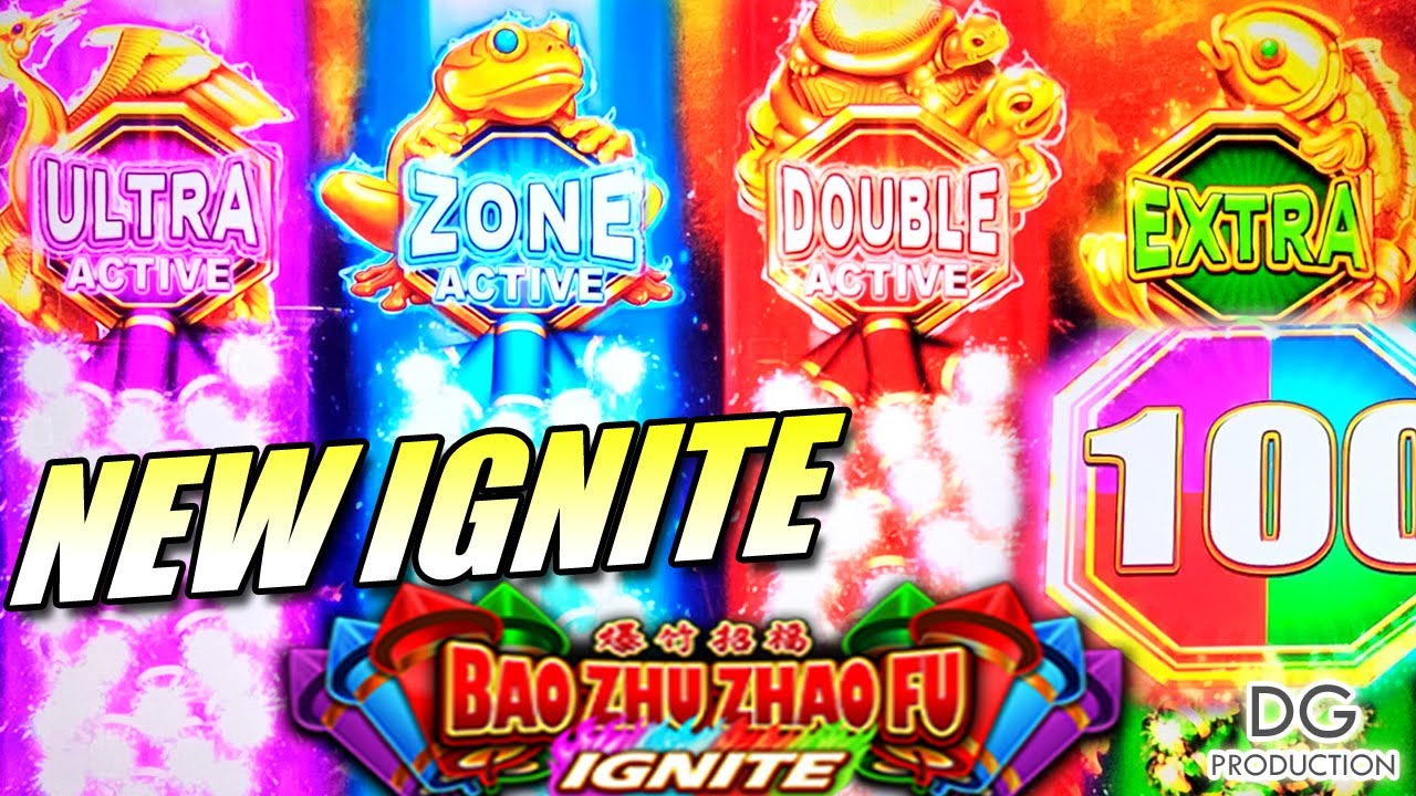 💥NEW IGNITE Bao Zhu Zhao Fu 4 Firecrackers Rainbow Extra Ultra Zone Double Slot Machine Casino Vegas
