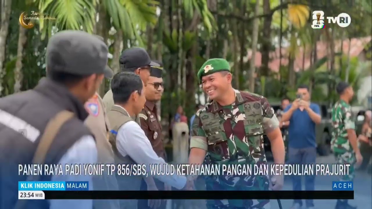 PANEN RAYA PADI YONIF TP 856/SBS, WUJUD KETAHANAN PANGAN DAN KEPEDULIAN PRAJURIT
