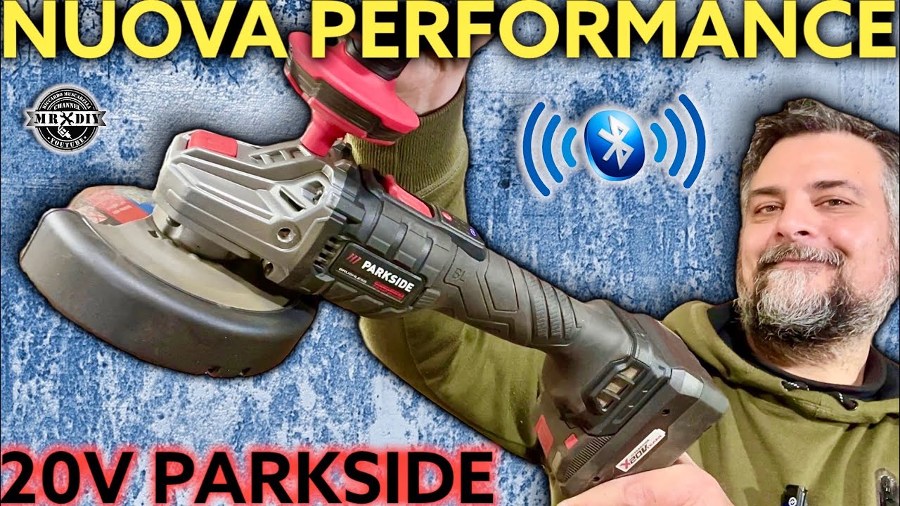 Nuova smerigliatrice angolare ricaricabile parkside performance lidl 125mm brushless PWSAP 20-Li D4