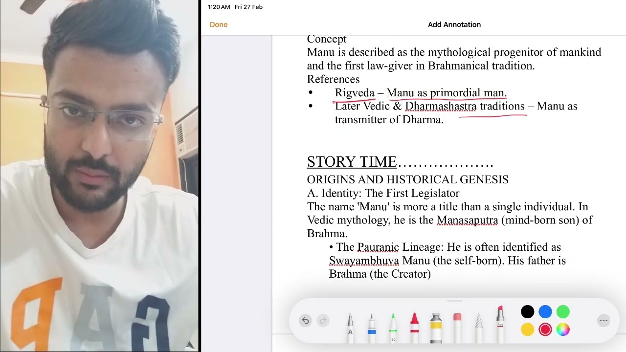 Who Was Manu? Understanding Manusmriti | Indian Political Thought | PSIR Lecture 1