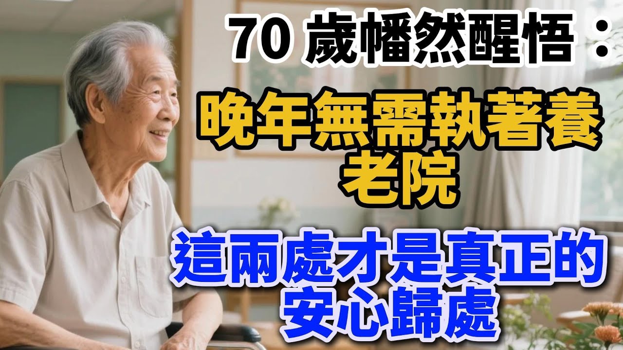 70 歲幡然醒悟：晚年無需執着養老院，這兩處才是真正的安心歸處！【陽光晚年】 #晚年生活 #養老 #人生智慧 #退休 #安養中心 #自我成長 #老年生活 #智慧人生