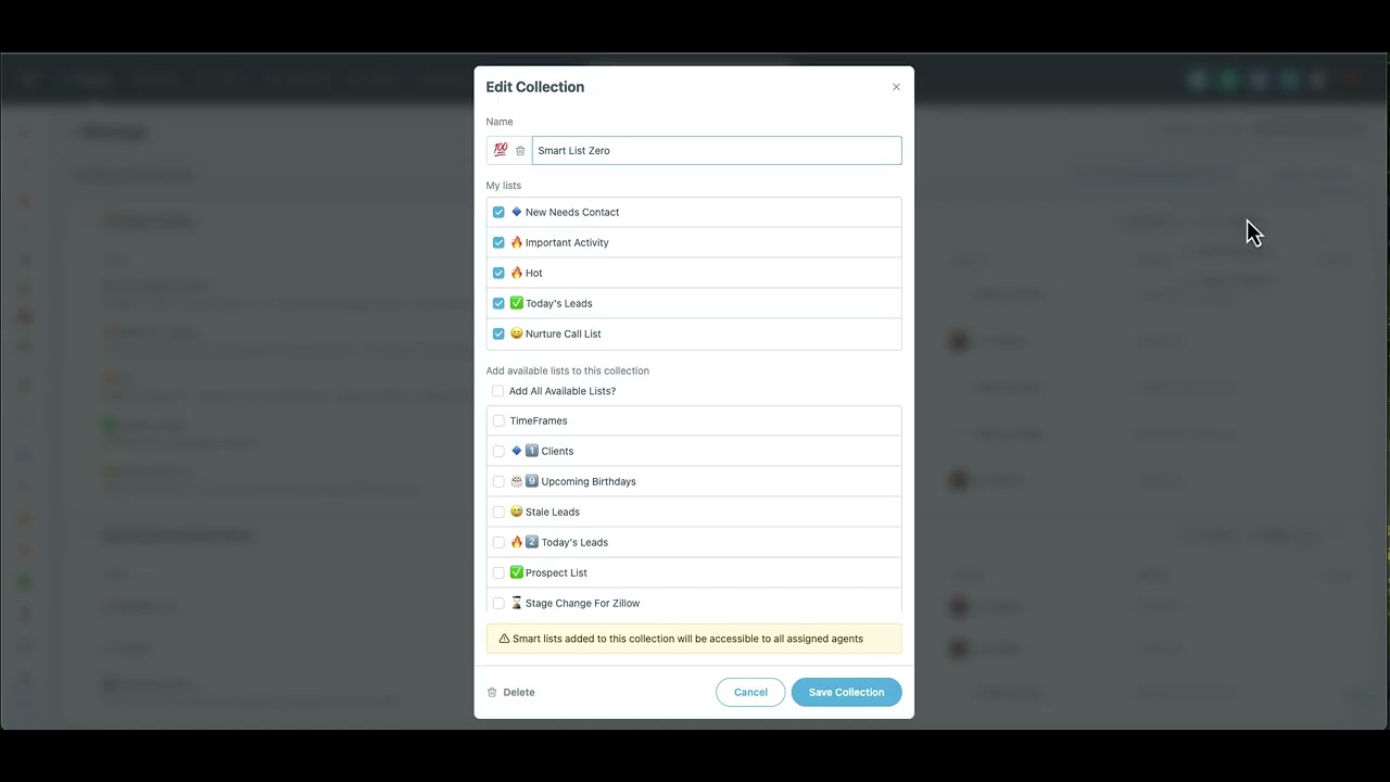 FUB Smart List Collections - Tips and Tricks