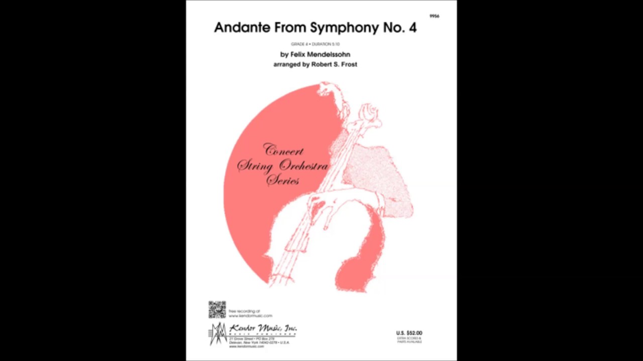 Andante From Symphony No  4 arranged by Robert S. Frost