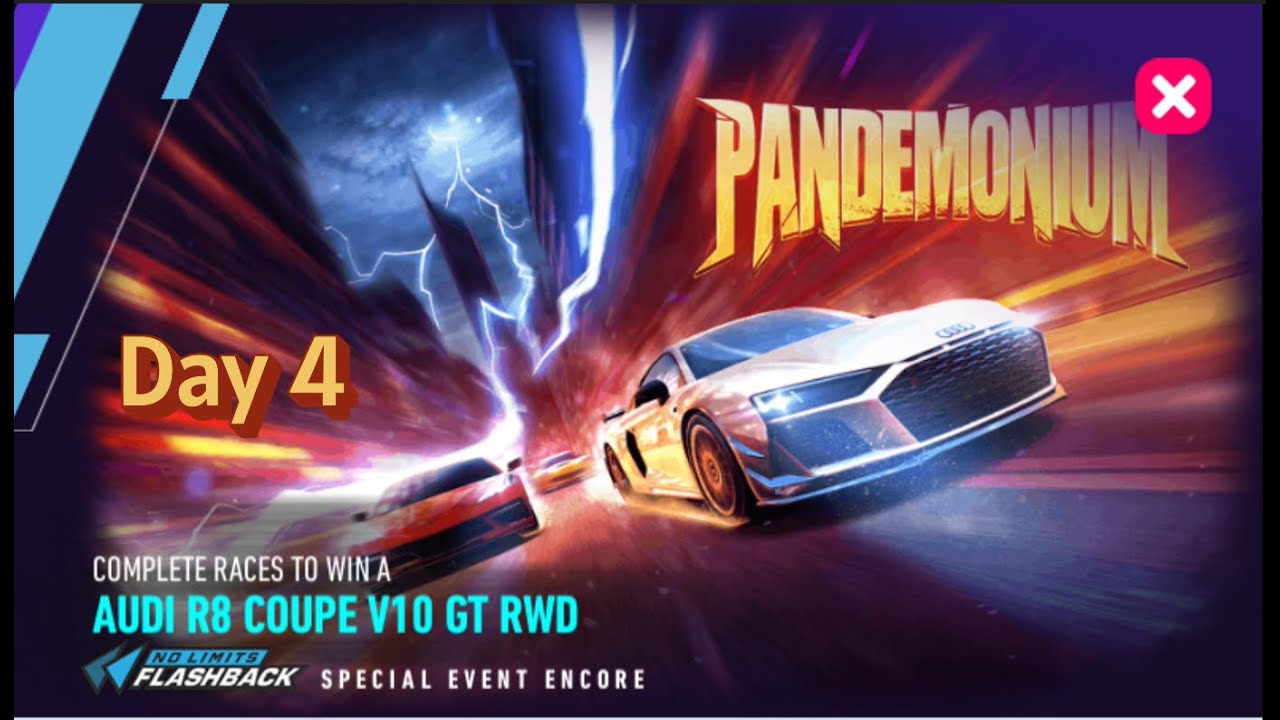 NFS No Limits | Audi R8 V10 GT RWD | Pandemonium | NFSNL | 0 Gold Spent | Day 4 Fraud