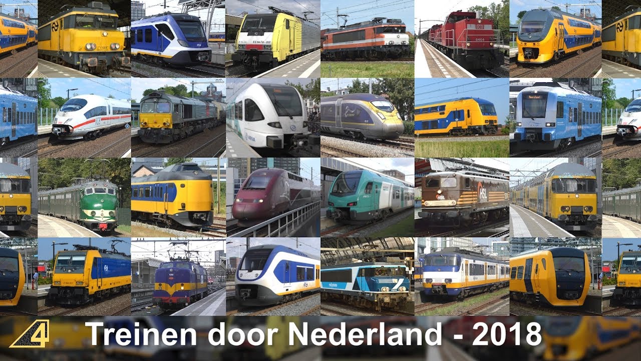 Treinen door Nederland in 2018