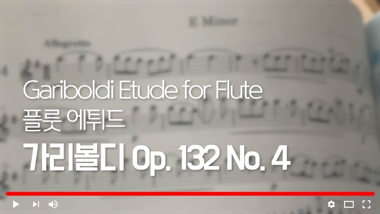 가리볼디 플룻 에튀드 Op. 132 No. 4 in e minor /Gariboldi Flute Etude Op. 132 No. 4