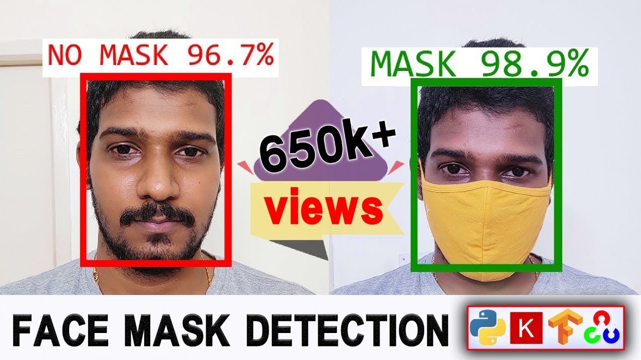 Обнаружение масок на лицах с помощью Python, Keras, OpenCV и MobileNet | Обнаружение масок в виде...