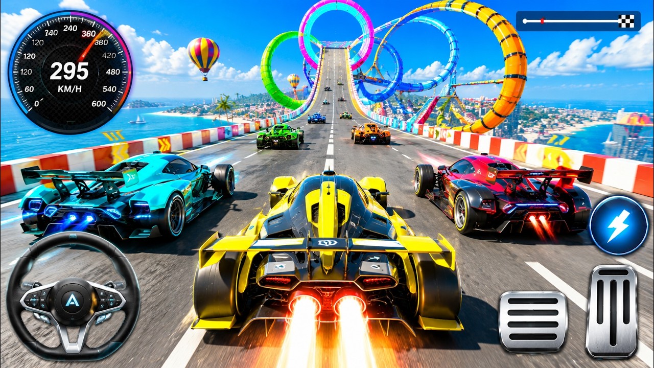 Ultimate Formula Car Racing Stunts 3D - Impossible Mega Ramp GT F1 Car Stunt 3D Gameplay #P5