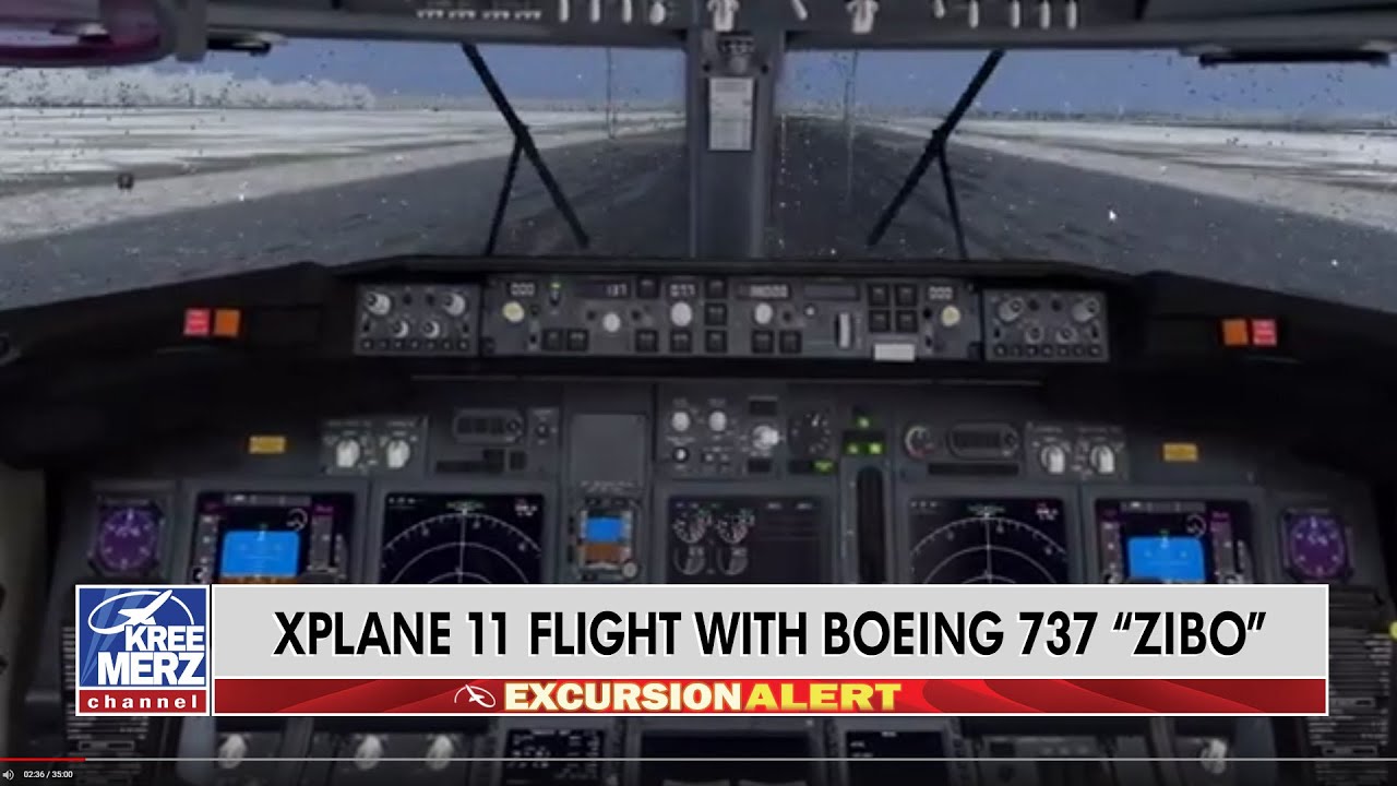 XPlane 11 |  With cabin announcements | Test with new clouds and scenery