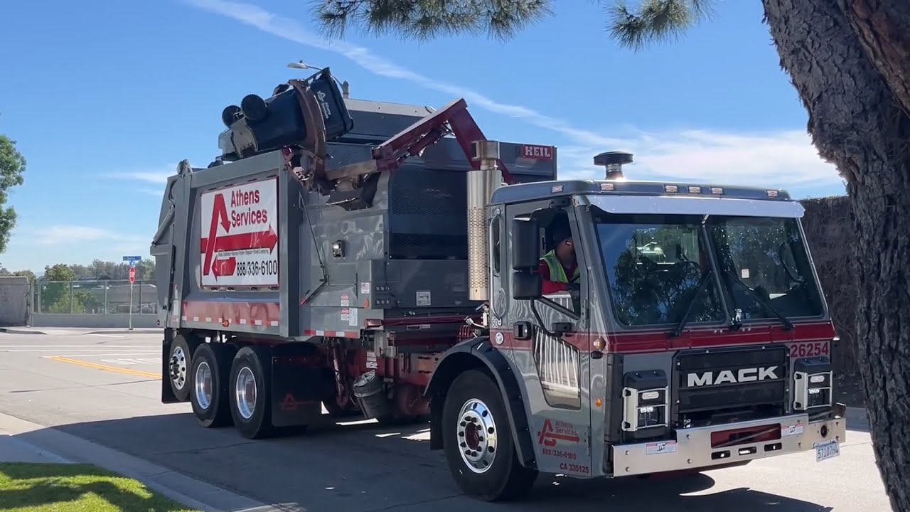 Athens Services trash truck #26254 Mack part 5