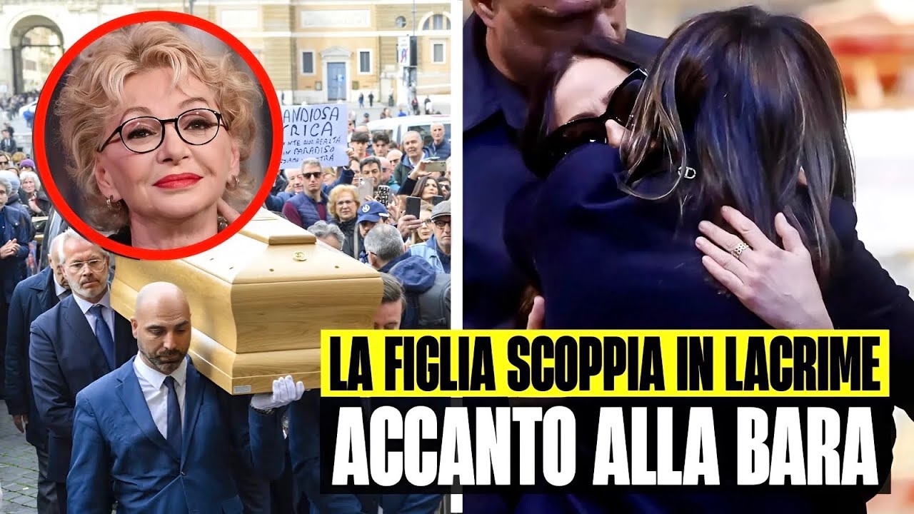 FUNERALI ENRICA BONACCORTI: LA FIGLIA VERDIANA SCOPPIA IN LACRIME ACCANTO ALLA BARA. 