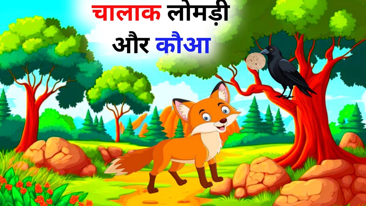 चालाक लोमड़ी और कौआ|Chalak Lomdi or kowa|Fox and Crow Hindi Cartoon Story Moral stories