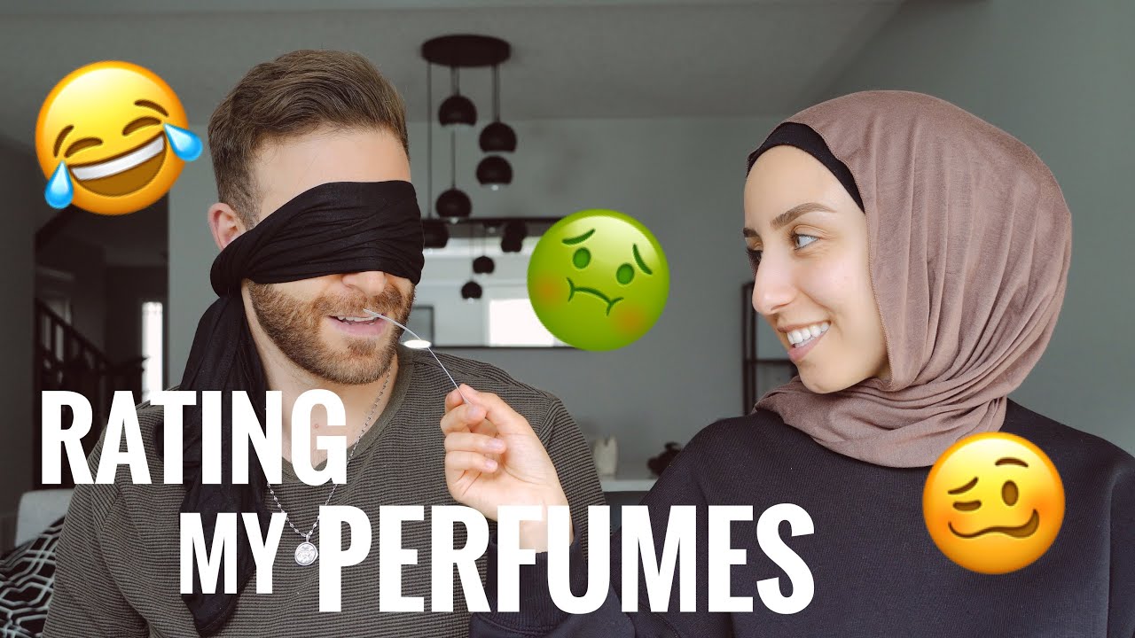 My husband RATES my perfumes (blindfolded) 😂