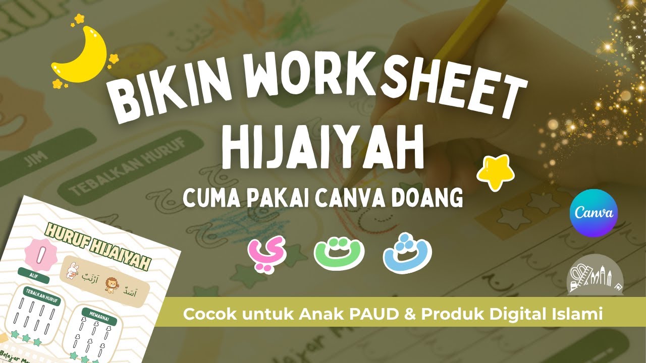 Cara Bikin Worksheet Hijaiyah di Canva
