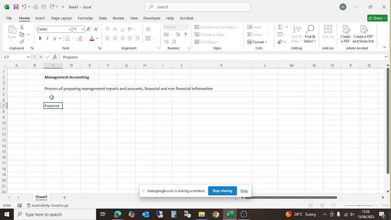 Introduction to Management Accounting