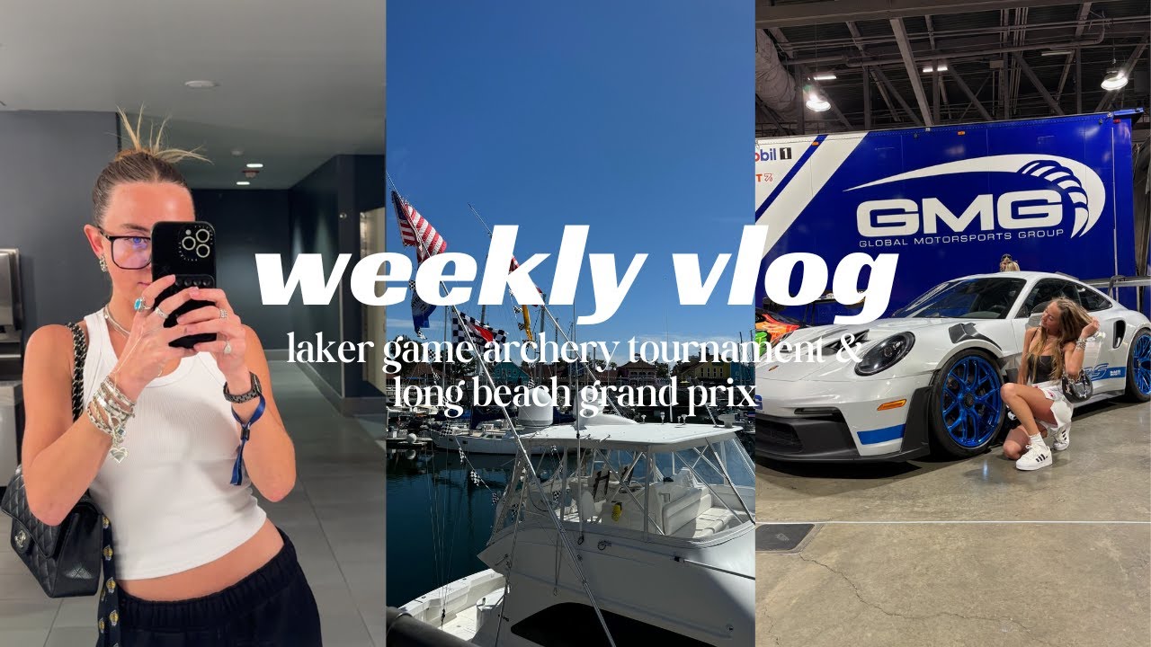 weekly vlog: laker game, archery tournament & long beach grand prix