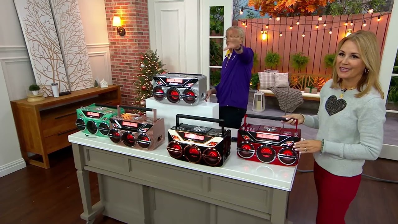 Studebaker Boombox with Bluetooth/CD/FM Radio and 15W Subwoofer on QVC