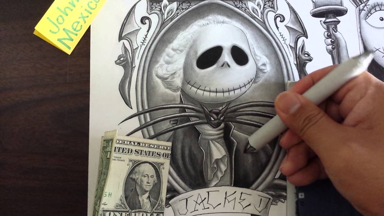 Pop art culture: Drawing George Washington Tim Burtonesque style
