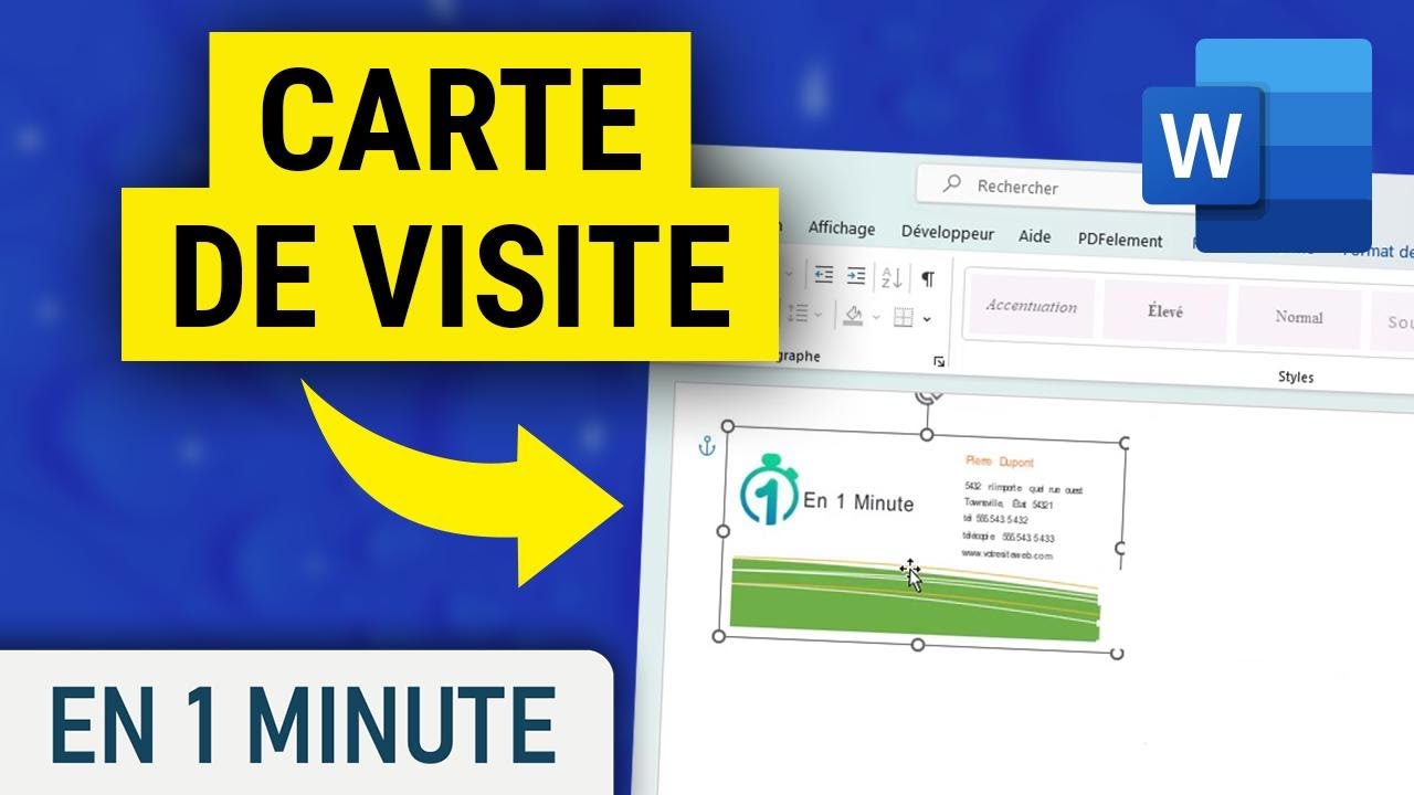 Créer sa CARTE DE VISITE sur Word