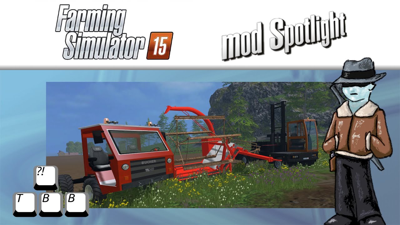 Farming Simulator 15 Mod Spotlight - Pulled Harvester and Sideloader