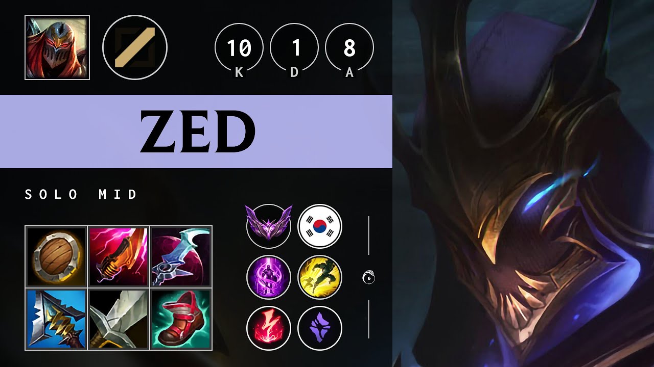 Zed Mid vs LeBlanc: Unstoppable - KR Master Patch 14.19