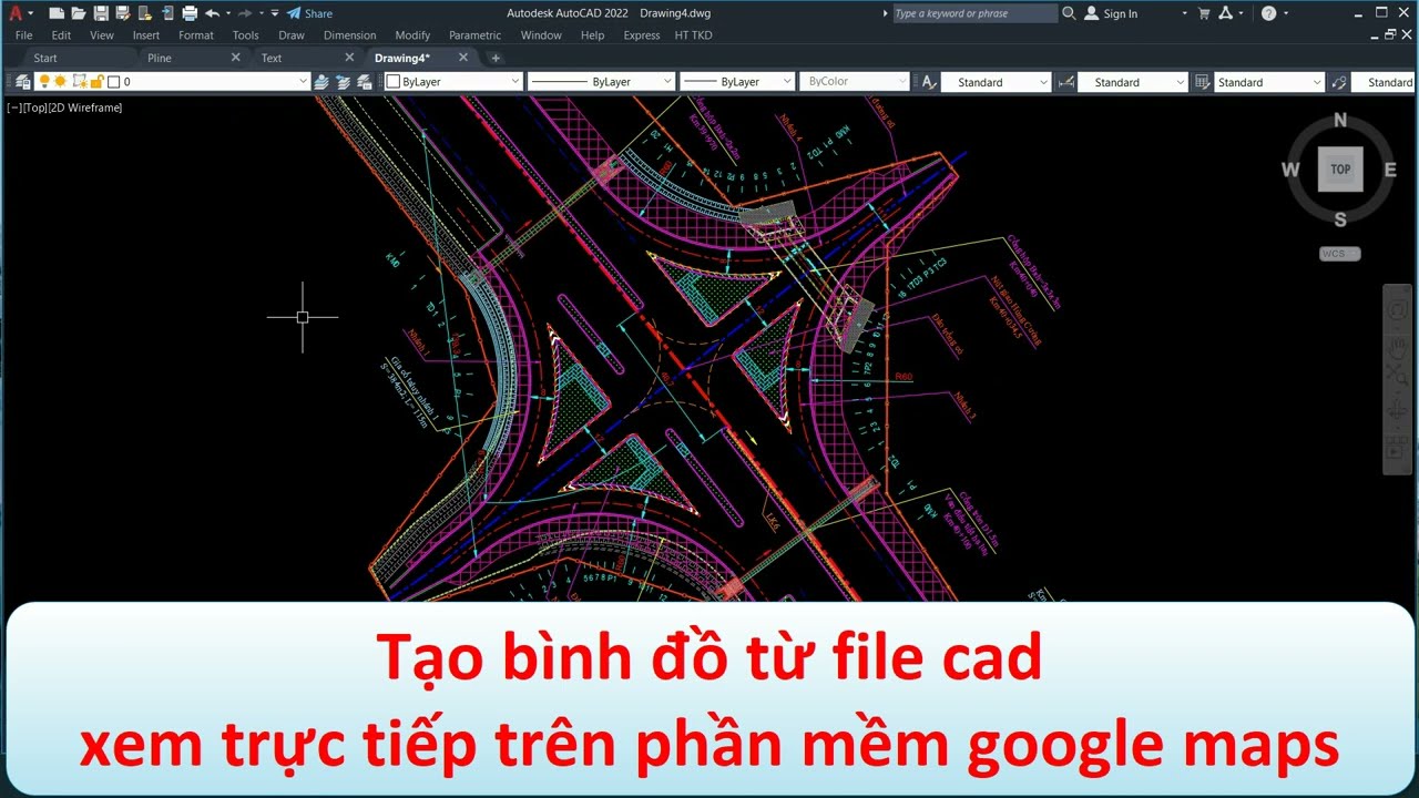 Hướng dẫn miễn phí tạo link xem bình đồ từ file cad trực tiếp trên phần mềm Google Maps
