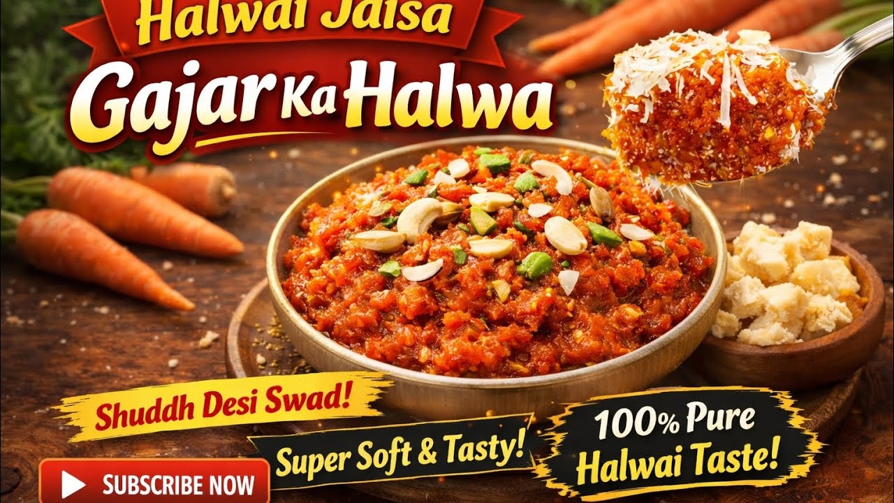 Halwai jesa swad ghar per || perfect gajer halwa recipe ||