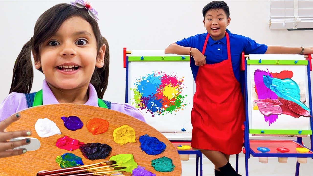 Alex and Ellie Help Their Uncle with Paint Colors