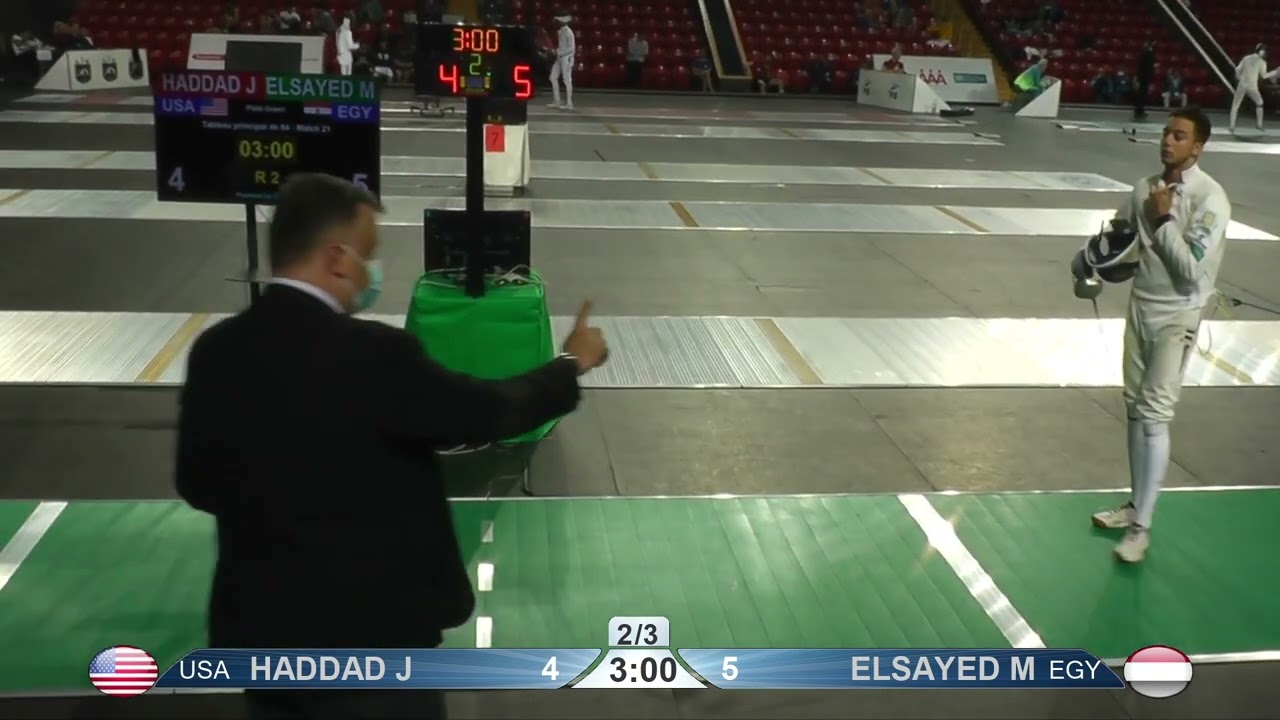 2022 104 T64 21 M E Individual Tbilisi GEO WC GREEN ELSAYED EGY vs HADDAD USA