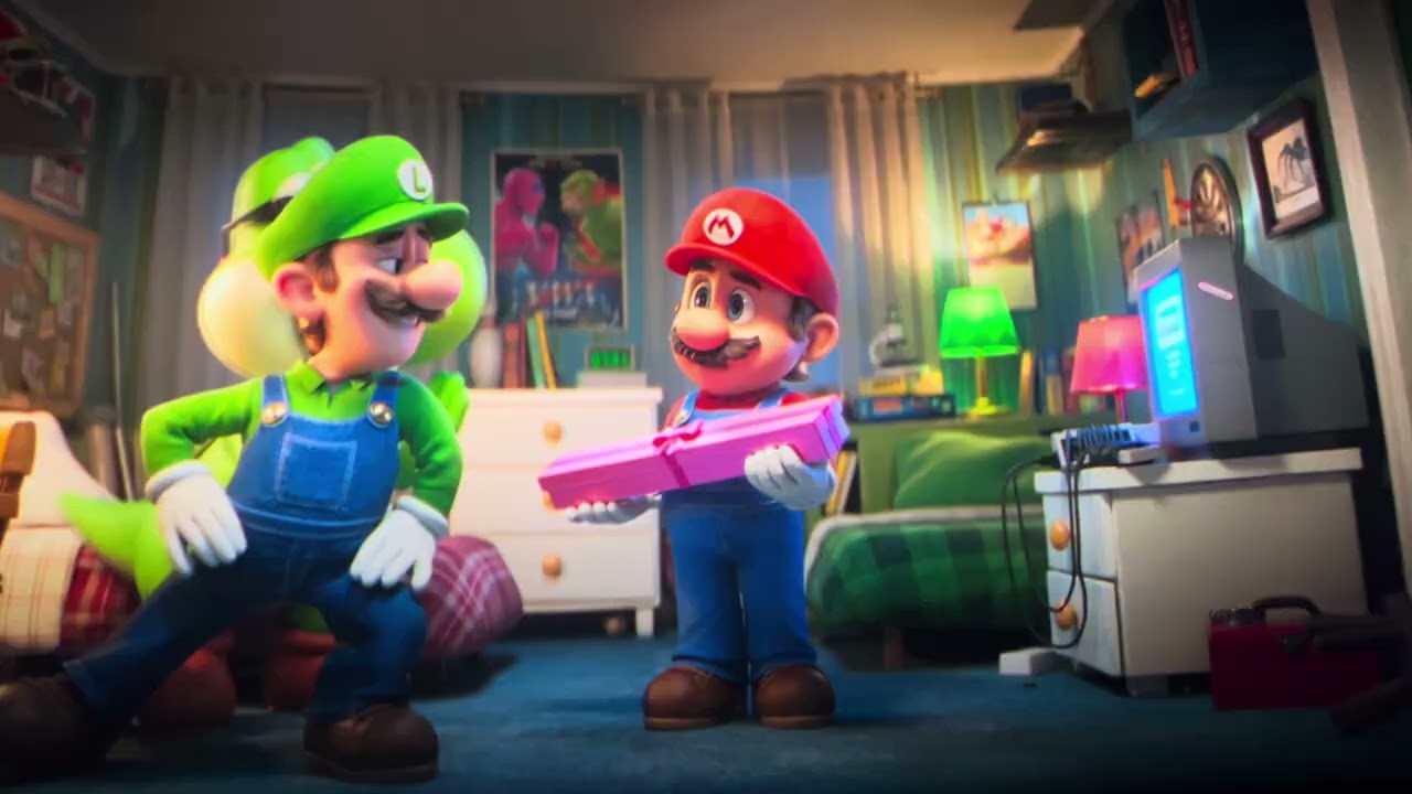 Luigi singing in the super mario bros galaxy movie in IMAX!