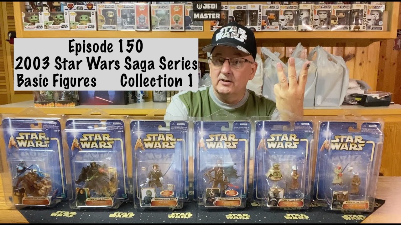E150 The 2003 Star Wars Saga Series Basic Action Figures, Collection 1.  1000 Subscribers Reached!