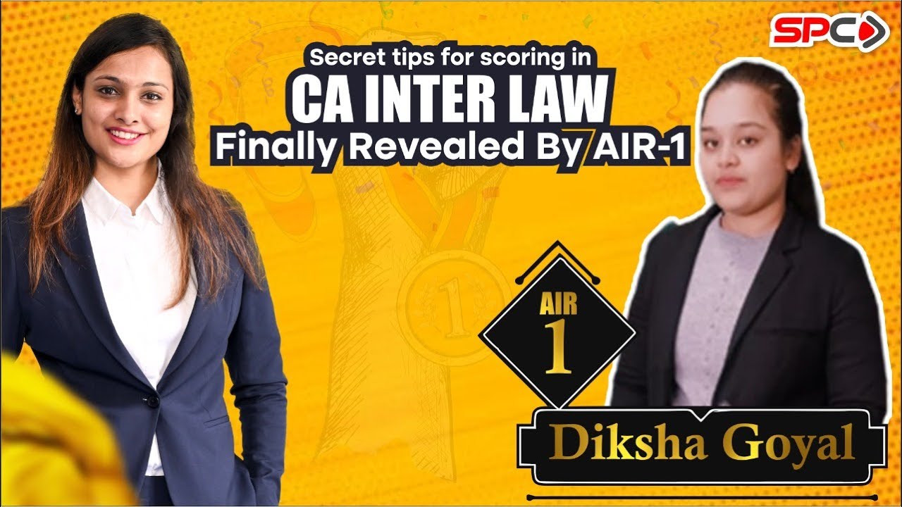 SECRET TIPS FOR SCORING IN CA INTER LAW FINALLY REVEALED BY AIR -1 Diksha Goyal !