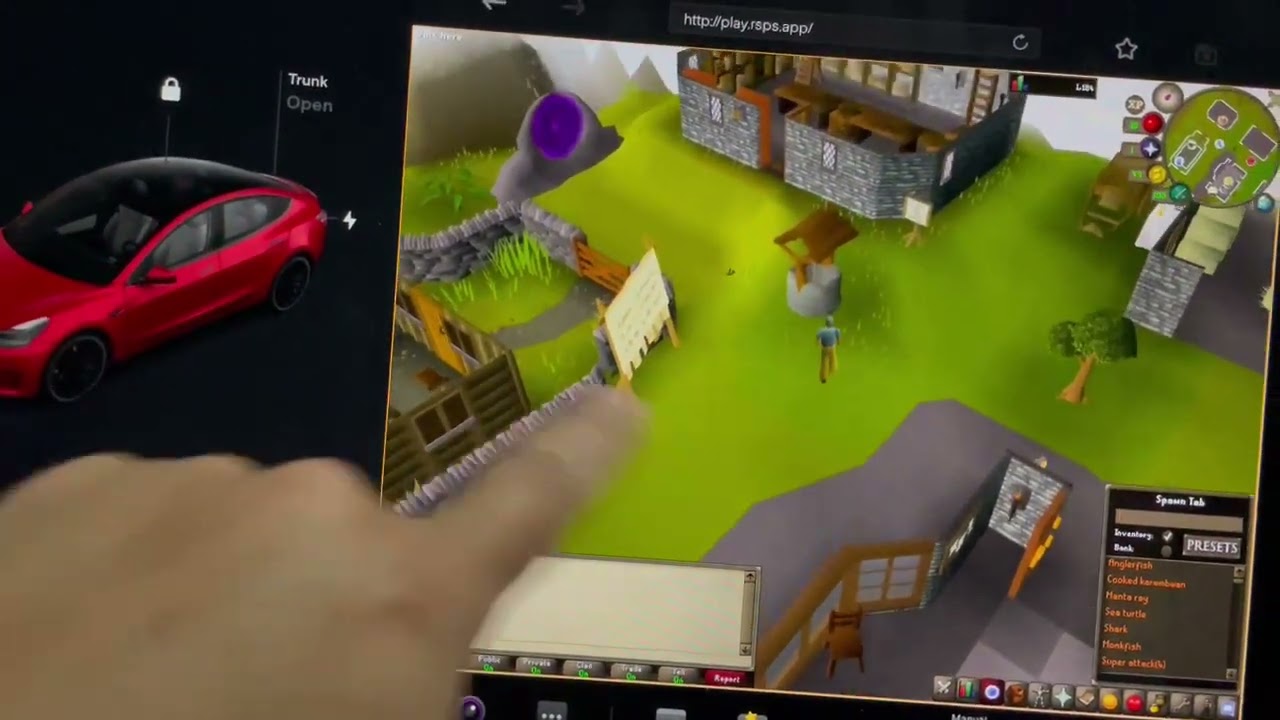 Play oldschool runescape in Tesla