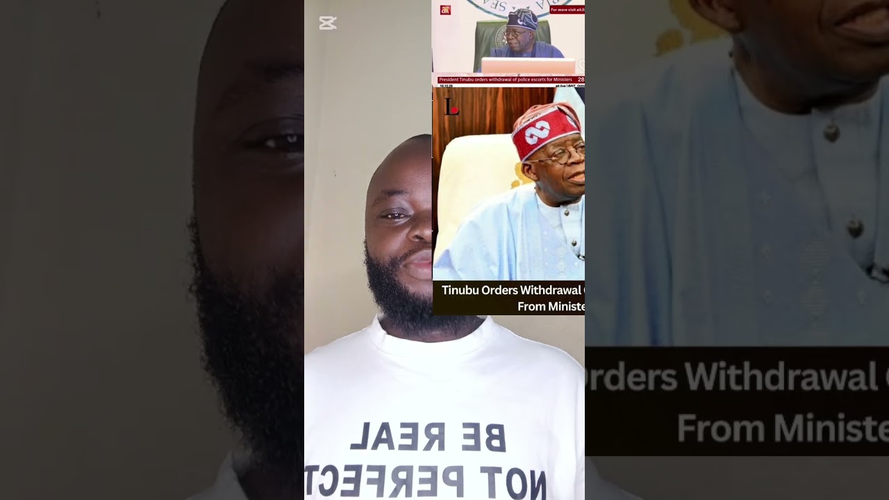 President Tinubu Has Ordered The Withdrawal Of Police Escort From Minister's. Not Only VIPs