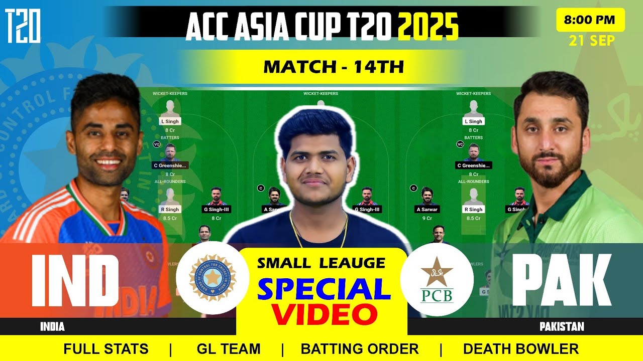 IND vs PAK || IND vs PAK Prediction || India vs Pakistan 14TH Asia Cup Super 4 T20I 