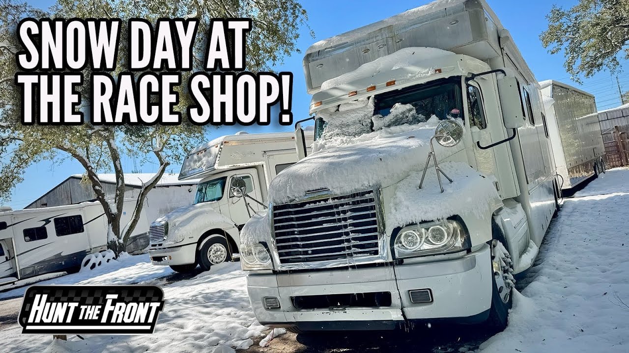 Speedweeks Setback? Ten Inches of Snow at Our Race Shop in Florida!