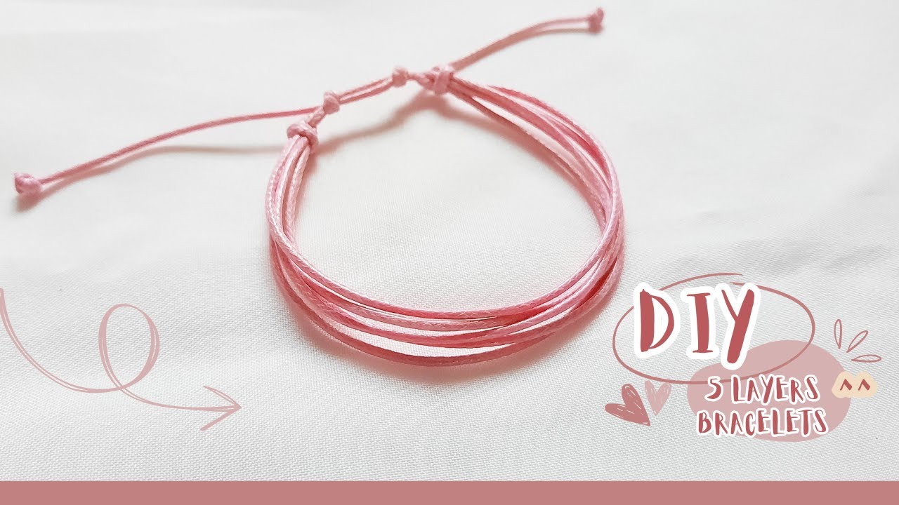 Friendship Bracelets Tutorial: How to Make 5 Layers Bracelets [DIY Waxed Polyester Cord Bracelets]