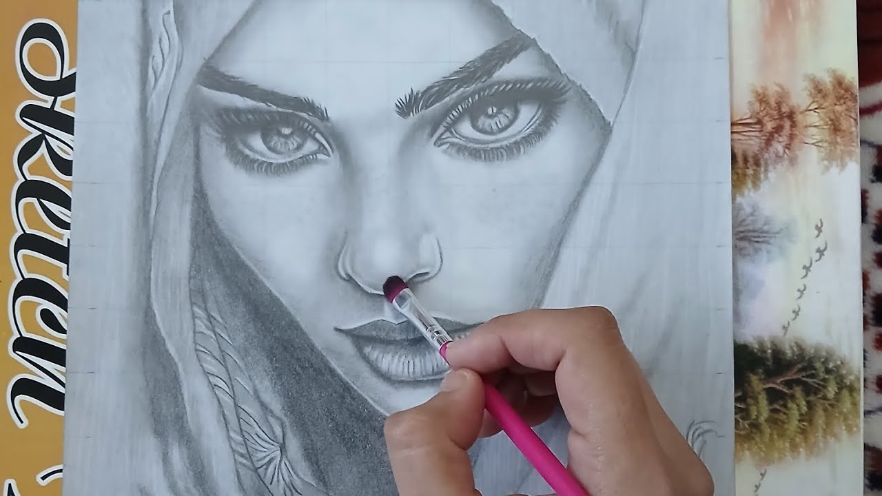 How to draw a hyper realistic face step by step